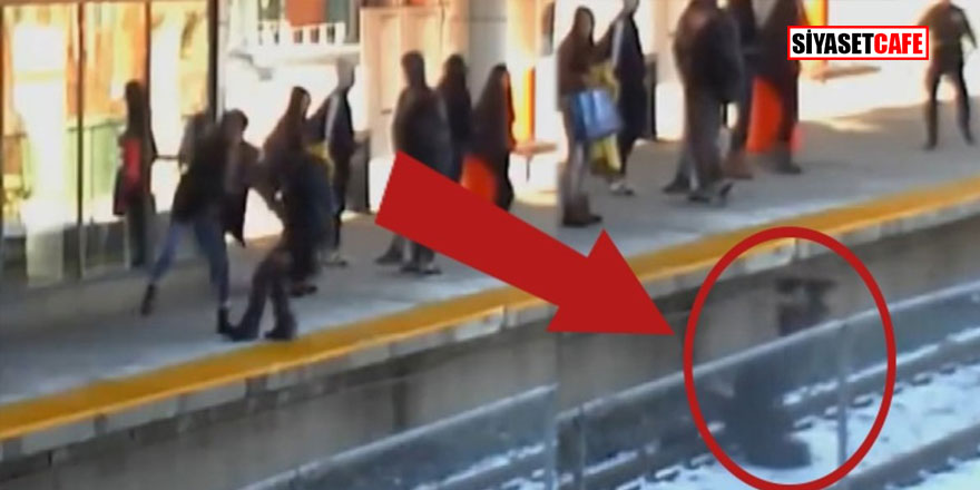 Korku filmi gibi; Annesi ve çocuğunu raylara itti!