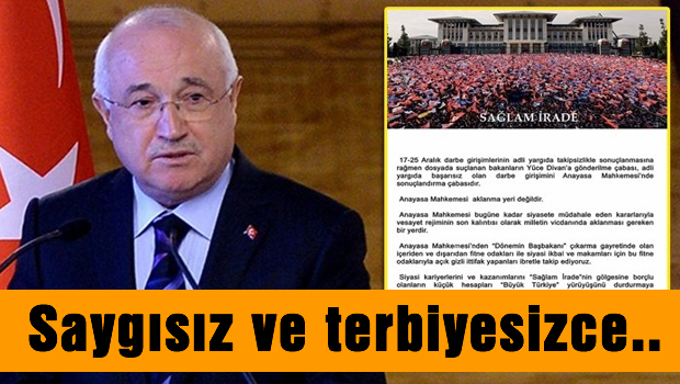 Çiçek'ten 'Sağlam İrade' ilanına sert tepki