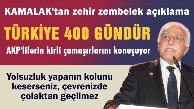 Türkiye tam 400 gündür kokusu arşı titreten kirli çamaşırları konuşuyor