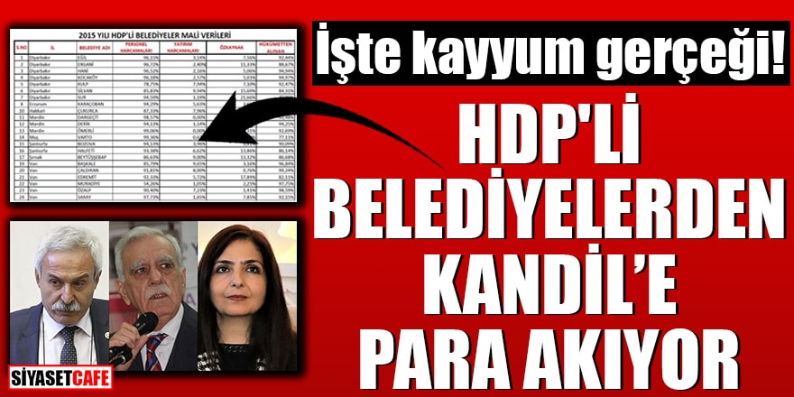 İşte kayyum gerçeği! HDP'li belediyelerden Kandil'e para akıyor