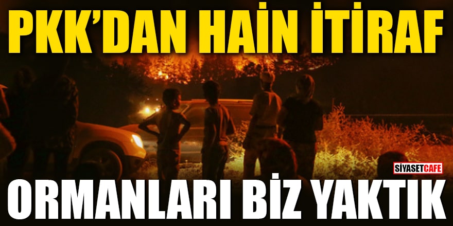 PKK’dan hain itiraf! Ormanları biz yaktık