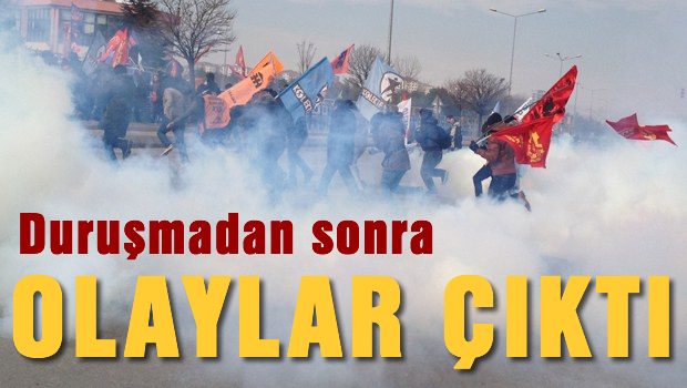 Salon karıştı, Polis silah çekti