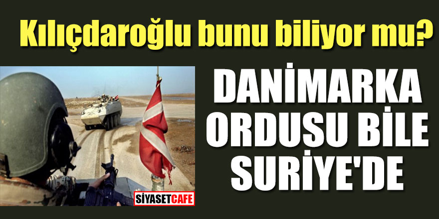 Kılıçdaroğlu bunu biliyor mu? Danimarka ordusu bile Suriye'de