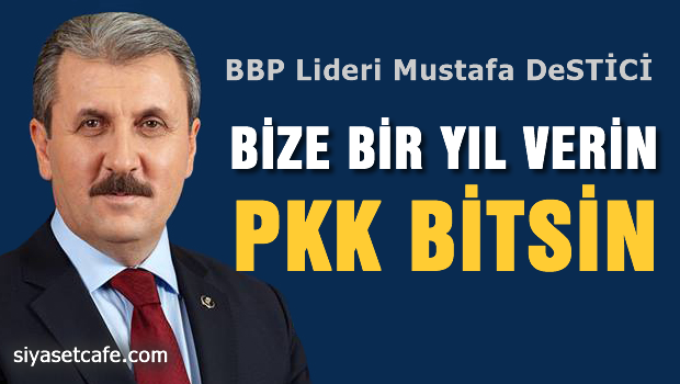 Destici 'Bize bir yıl verin PKK'yı bitirelim'