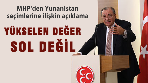 MHP'den SYRIZA açıklaması