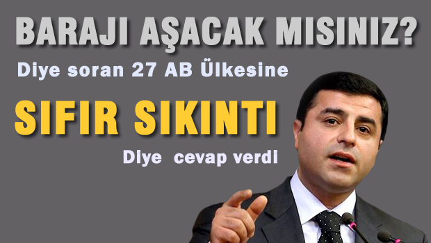 Demirtaş 27 AB büyükelçisiyle seçim barajını tartıştı