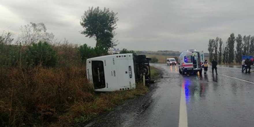 Tekirdağ’da minibüs kazası: 8 yaralı