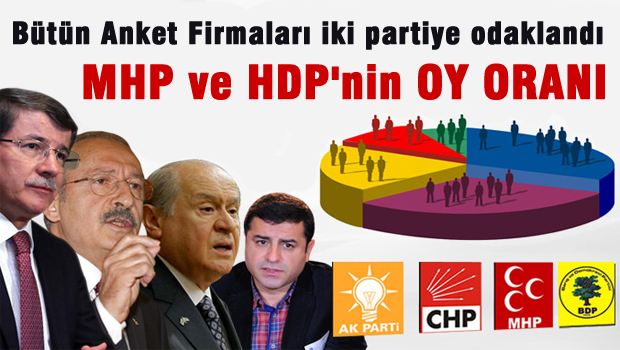 Bütün Anket Firmaları MHP ve HDP'ye odaklandı işte sonuçlar