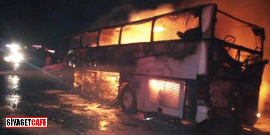 Umre yolunda facia: Yanan otobüste 35 kişi öldü