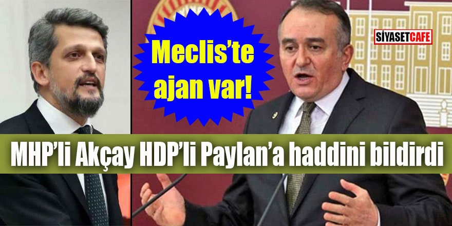 MHP’li Akçay HDP’li Paylan’a haddini bildirdi: Meclis’te ajan var!