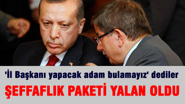 Şeffaflık paketi yalan oldu