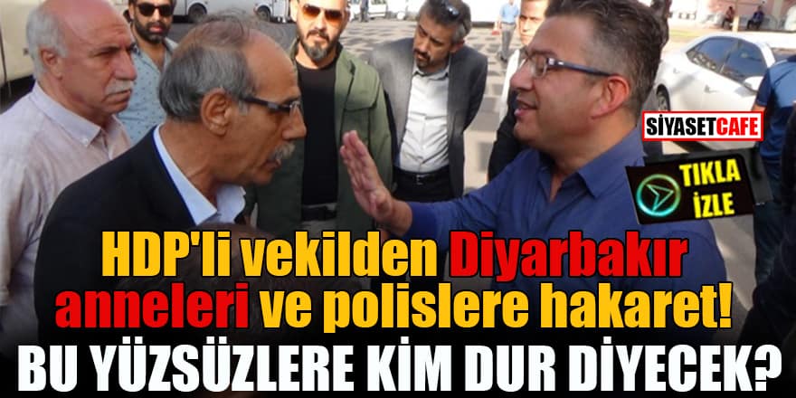 HDP'li vekilden Diyarbakır anneleri ve polislere hakaret! Bu yüzsüzlere kim dur diyecek?