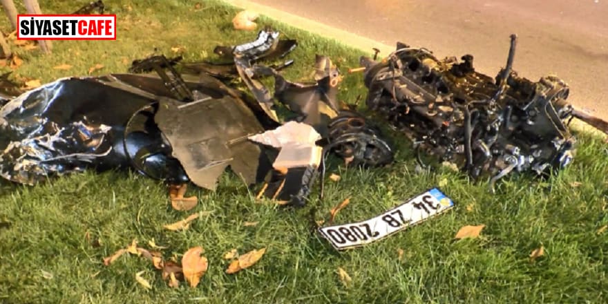 Makas atan otomobil hurdaya döndü