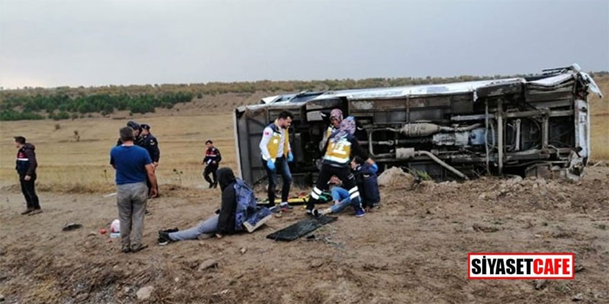Yozgat'ta otobüs kazası: Çok sayıda yaralı var