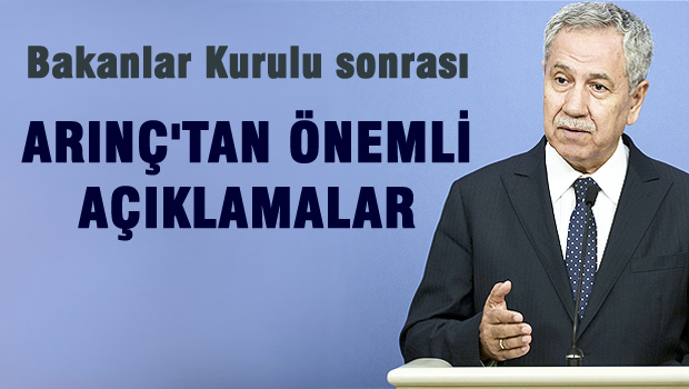 Arınç'tan Davutoğlu ve Fidan açıklaması