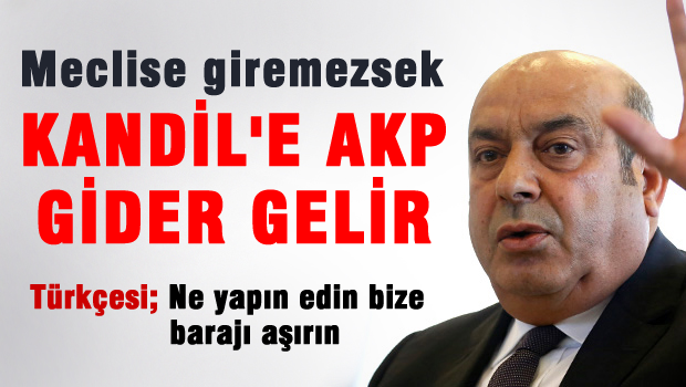 Hasip Kaplan: Meclis'e giremezsek Kandil'e hükümet gider gelir