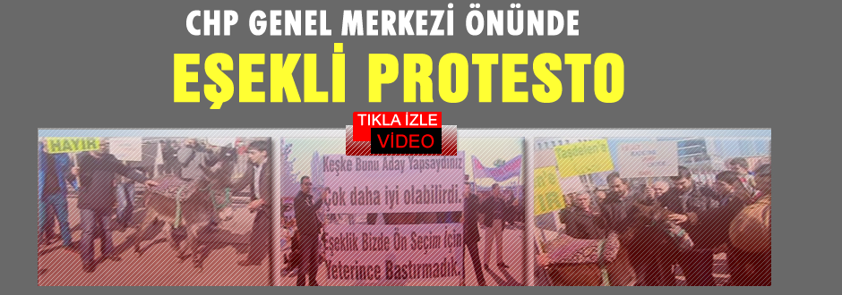 CHP Genel Merkezi önünde 'eşekli' protesto