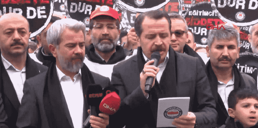 Öğretmenlerden şiddete tepki