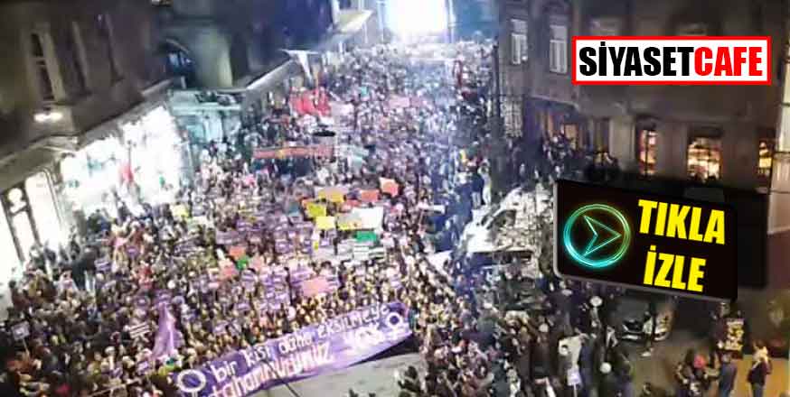 Son Dakika! Taksim'deki kadın yürüyüşüne gazlı müdahale