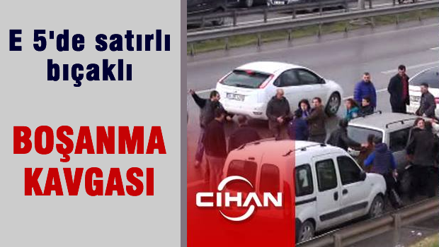 E-5'te satırlı, bıçaklı, sopalı boşanma kavgası