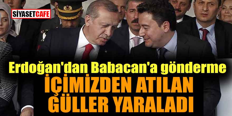 Erdoğan'dan Babacan'a gönderme:İçimizden atılan güller yaraladı
