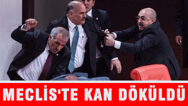 Vekiller bir birine girdi Meclis'te kan döküldü