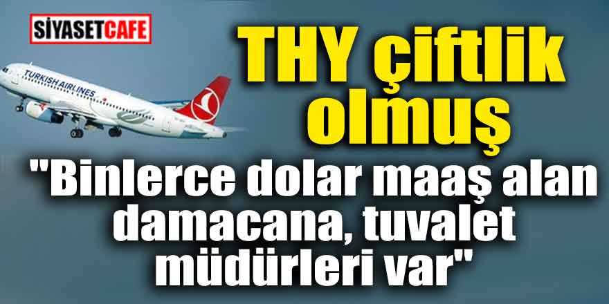 THY çiftlik olmuş "Binlerce dolar maaş alan damacana, tuvalet müdürleri var"