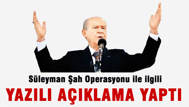 Bahçeli'den operasyon açıklaması