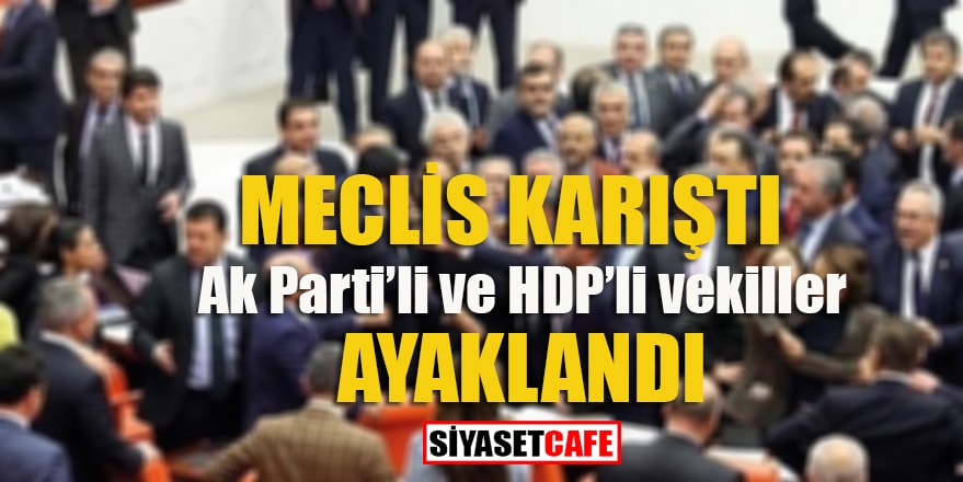 Meclis karıştı: AK Parti'li ve HDP'li vekiller ayaklandı