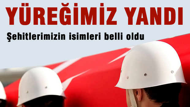 Şehitlerimizin isimleri belli oldu