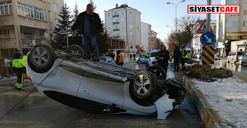 Bilecik'te feci kaza:Otomobil takla attı 2 yaralı