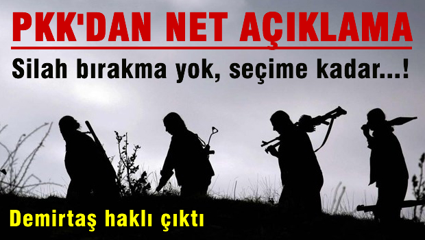 PKK'dan net açıklama