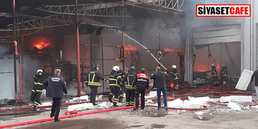 Samsun’da plastik fabrikası yandı
