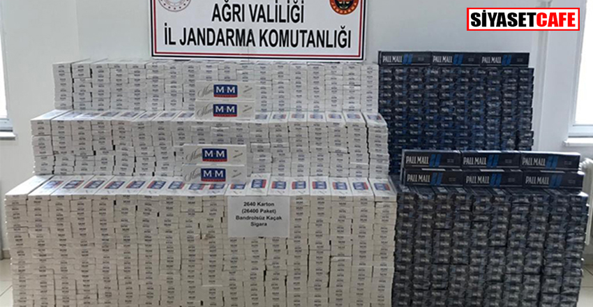 26 bin 400 paket kaçak sigara ele geçirildi
