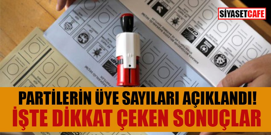Partilerin üye sayıları açıklandı! İşte dikkat çeken sonuçlar