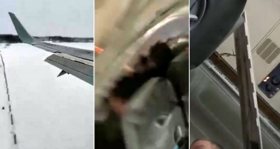 Rus yolcu uçağı piste çarptı