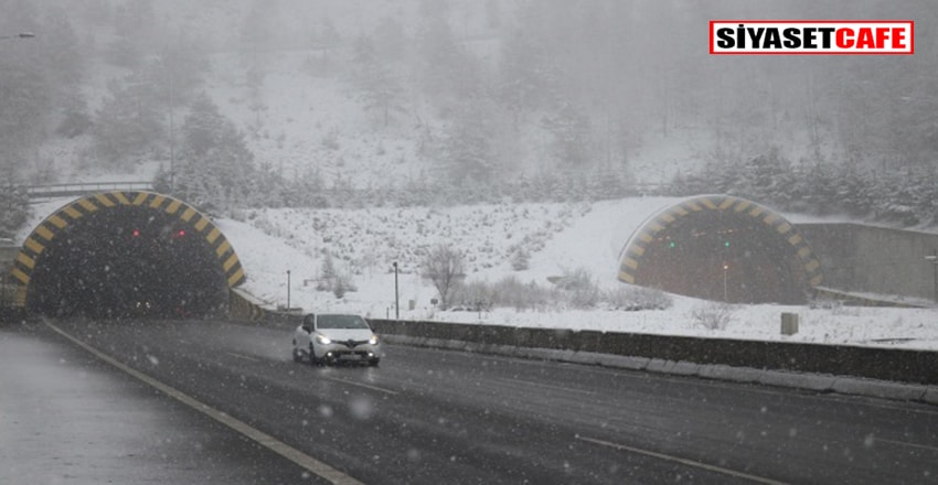 Bolu Dağı'nda kar yağışı şiddetini artırarak devam ediyor!