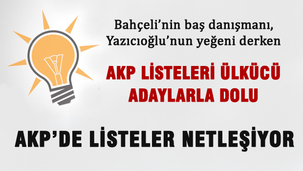 AKP listelerinde Ülkücü adaylar ağırlıklı olacak