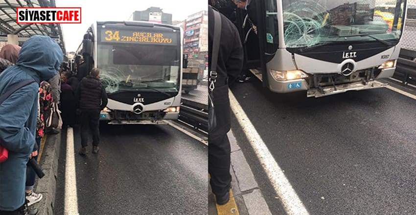 Şirinevler'de metrobüs yolcuya çaptı!