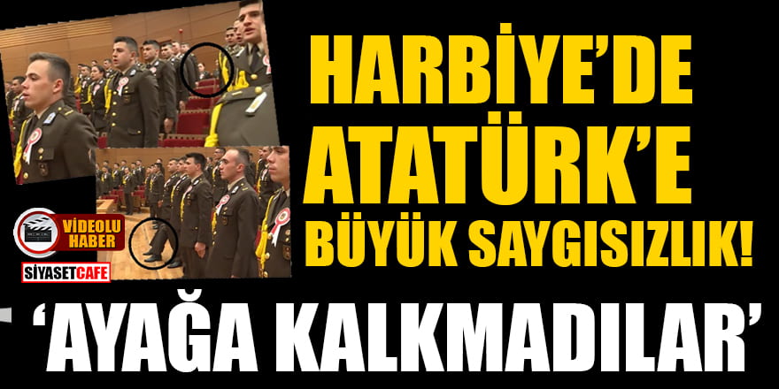 Harbiye'de Atatürk'e büyük saygısızlık: Ayağa kalkmadılar