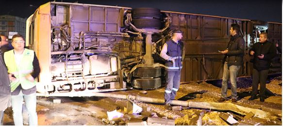 Gaziantep'te otobüs kazası: 20 yaralı
