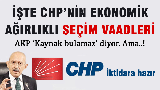 İşte CHP'nin ekonomi odaklı seçim paketi