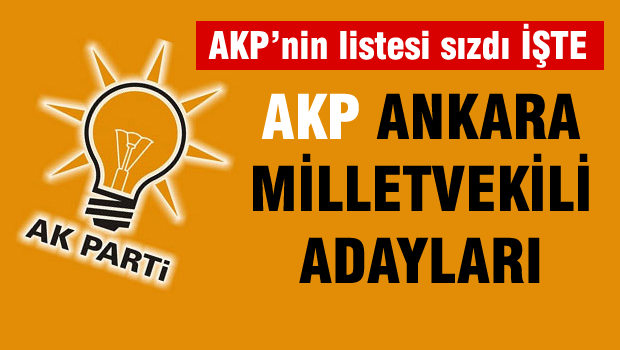 AKP Ankara Adayları belli oldu