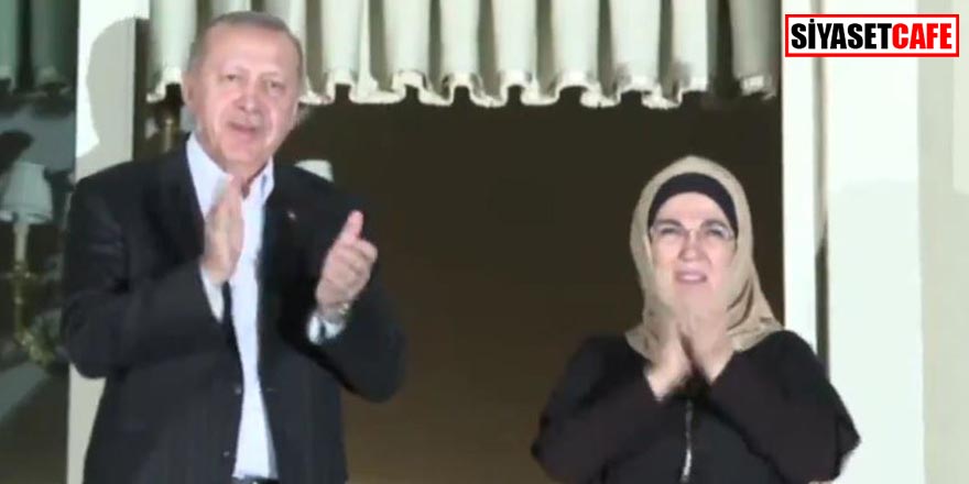 Erdoğan ve eşi Emine Erdoğan'dan sağlık çalışanlarına alkışlı destek