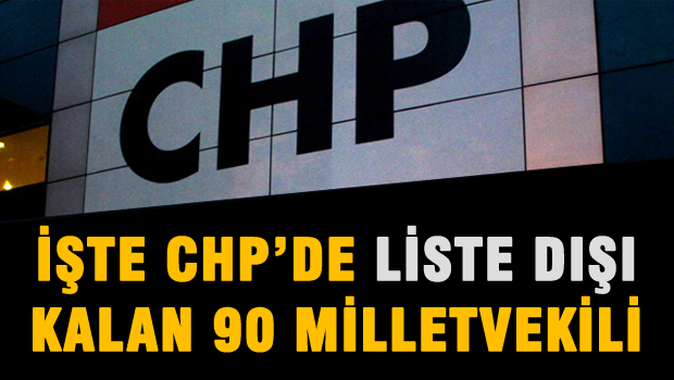 CHP'de Liste Dışı Kalan 90 MİLLETVEKİLİ?