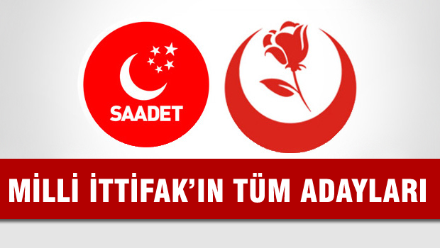 İşte Milli İttifak'ın listesi (TAM LİSTE)