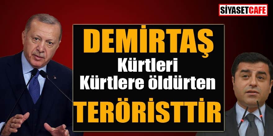 Erdoğan: Demirtaş Kürtleri Kürtlere öldürten teröristtir