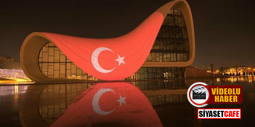 Azerbaycan'dan Türk bayrağı jesti! 'Tek millet, tek yürek!'