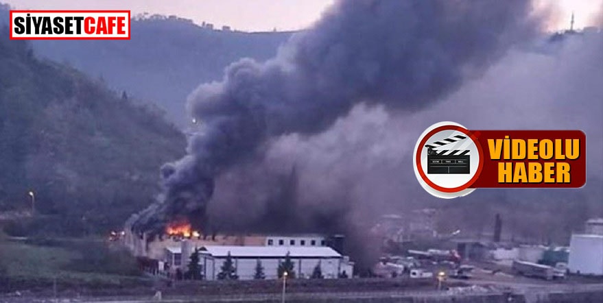 Trabzon’da fabrikada yangın