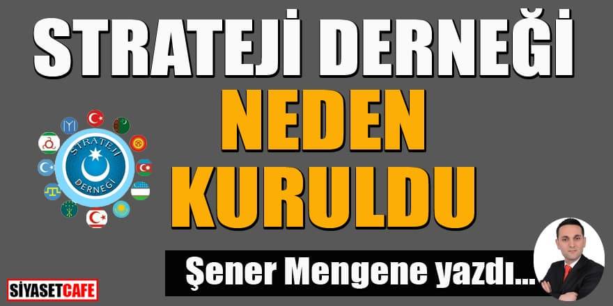Şener Mengene: Strateji Derneği neden kuruldu?